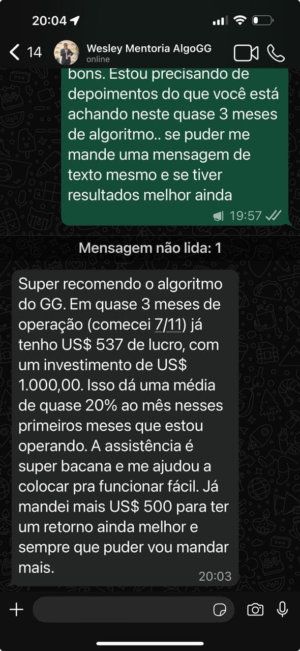 Depoimento WhatsApp 1